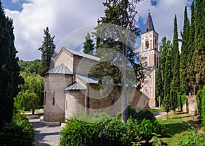St. George`s Church and bell tower of Bodbe monastery