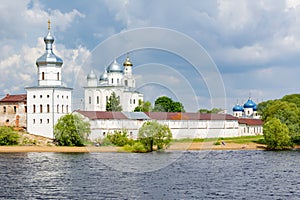 St. George`s Yuriev Male Monastery outside Veliky Novgorod, Russia photo