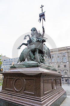 St George Slaying The Dragon statue