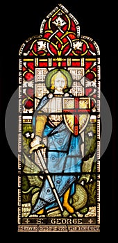 St George Stained Glass Window photo