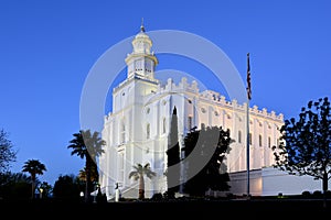 St George Utah LDS Mormon Temple in Early Morning photo