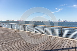 St. George Waterfront Park along New York Harbor in Staten Island of New York City