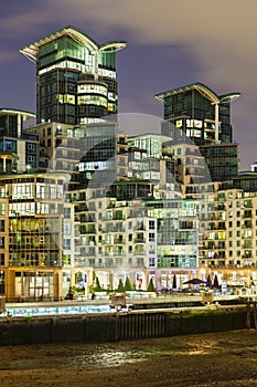 St George Wharf In London At Night