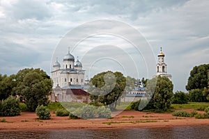 St. Georges Cathedral St. Georges Monastery near Novgorod. Ancient orthodox church