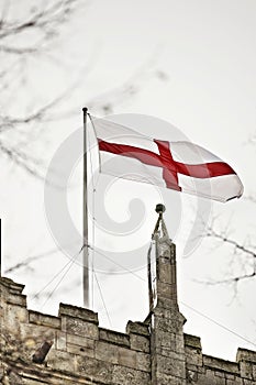 St georges cross on church