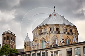 St Gereon Cathedral in Cologne on a cloudy day, Germany