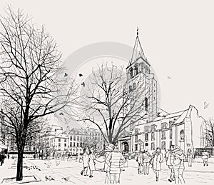 St-Germain-des-Pres area in Paris