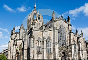 St Giles' Cathedral at sunset, Edinburgh, Scotland