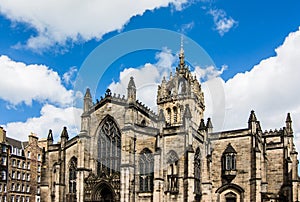 St Giles' Cathedral at sunset, Edinburgh, Scotland