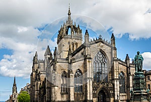 St Giles' Cathedral at sunset, Edinburgh, Scotland