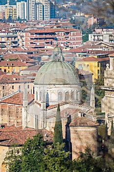 St Giorgio in Braida church and in the background the modern dis