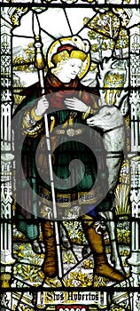 St. Hubertus in stained glass