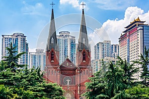 St. Ignatius Cathedral, Xujiahui Cathedral, Roman Catholic church in Shanghai, China photo