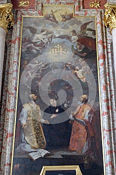 St. Ignatius of Loyola, St. Stanislaus and St. Francis Borgia, Jesuit church of St. Francis Xavier in Lucerne