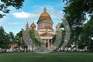 St Isaac Cathedral, St. Petersburg city, Russia. Summer view.