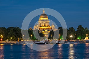 St. Isaac's Cathedral at night