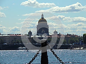 St. Isaac`s Cathedral in St. Petersburg. The oldest sights of St. Petersburg