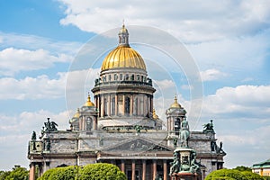 St. Isaac& x27;s Cathedral in the summer after restoration in Saint-Petersburg, Russia.