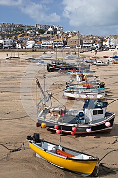 St Ives harbor at low tide