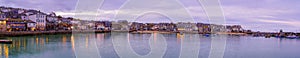 Panoramic sunset view of the harbor, in St Ives