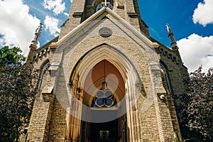 St. James Cathedral's door in london, ontario - dec 2022