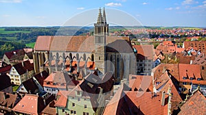 St. James church in Rothenburg ob der Tauber in Bavaria, Germany. It serves as a church on the pilgrimage route to St