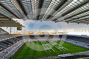St James Park, home to Newcastle United football club in the English Premiere League