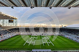 St James Park, home to Newcastle United football club in the English Premiere League