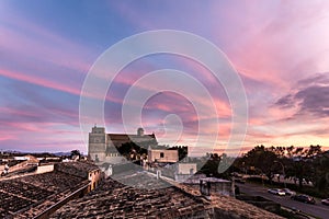 St.Jaume church at sunset, Alcudia