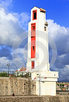 St. Jean de Luz traditional lighthouse, France photo