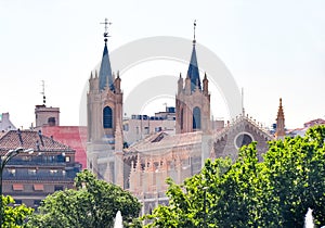 St. Jerome the Royal church towers , Madrid, Spain