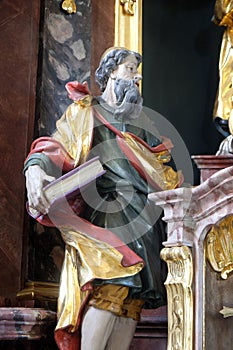 St Joachim, statue on the Virgin Mary altar in the St Lawrence church in Denkendorf, Germany