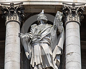St. John the Apostle Sculpture on St. Pauls Cathedral, London