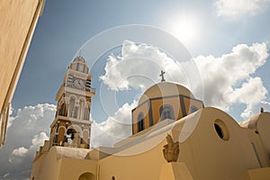 The St. John the Baptist Cathedral is a Roman Catholic church in Fira, Santorini island in Greece