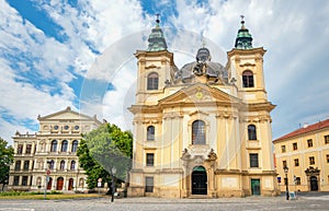 St John Baptist Church in old town Kromeriz in Moravia. Czech Republic