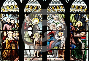St. John the Baptist introduced by his mother, St. Elizabeth, the Infant Jesus and the Holy Kinship