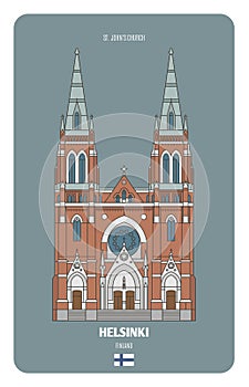 St. John Church in Helsinki, Finland. Architectural symbols of European cities