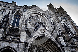 St John The Divine Cathedral facade in New York