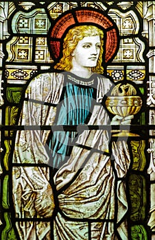 St John the Evangelist stained glass window photo