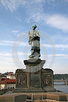 St. John of Nepomuk on Prague Charles Bridge, Czech republic