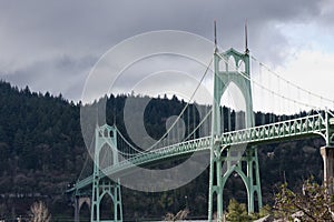 St. John's Bridge in Portland Oregon, USA.