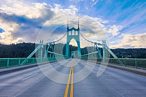 St. John's Bridge in Portland Oregon, USA