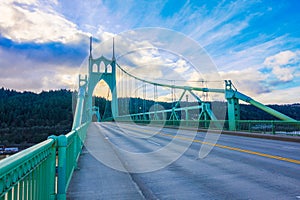 St. John's Bridge in Portland Oregon, USA