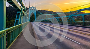 St. John's Bridge in Portland Oregon, USA