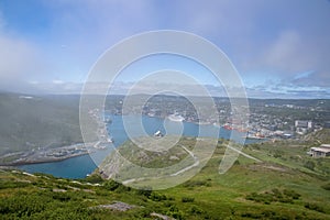 St. John`s Harbour, Newfoundland, Slightly Foggy