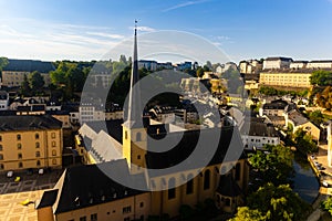 St John's Church from outside. Grund district, Luxembourg City photo
