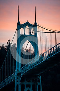 St Johns Bridge Long Exposure Portland Oregon