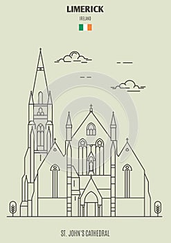 St. Johns Cathedral in Limerick, Ireland. Landmark icon