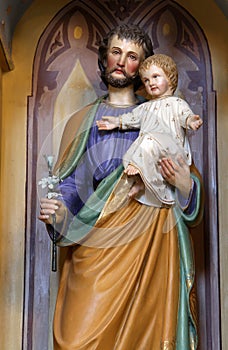 St. Joseph holding baby Jesus