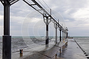 St. Joseph North Pier Lighthouse at Tiscornia Park in Michigan